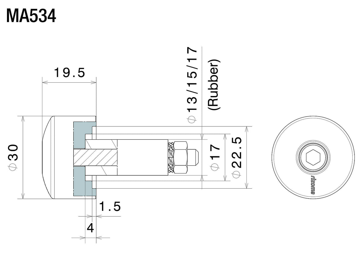 Outletdeal: Rizoma Bar Ends – Aluminium Stuurgewichten (13–18 mm, M6)