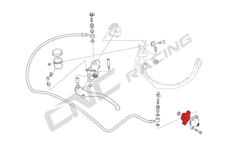 Drukzuiger koppeling bevestigingsbeugel Ducati Panigale V2 MM93 (2026)