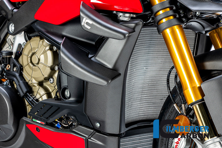 Couverture du radiateur côté droit Matt Carbon Streetfighter V4 / V4S Ducati Streetfighter V4 SP (2022+)