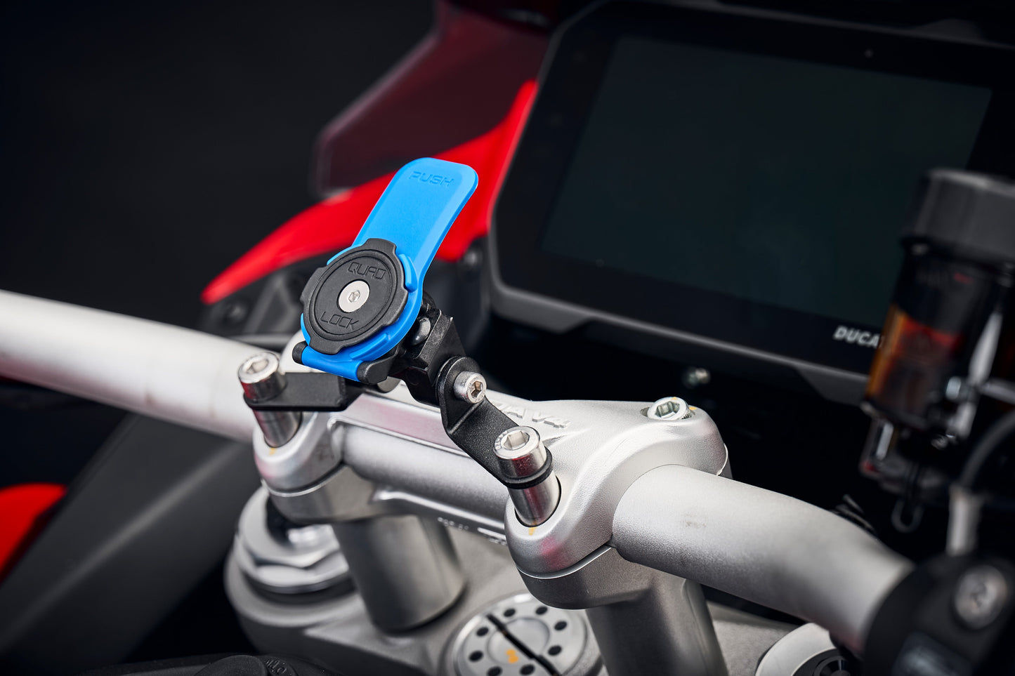 Navigatiesteun (stuurklemmontage) Evotech Performance voor Quad Lock - Ducati Multistrada V4 Rally (2023+)