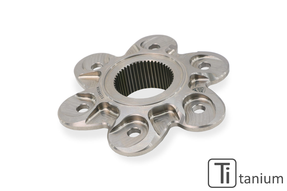 Titanium Achtertandwieldrager 6-bouts (grote achteras) Ducati Diavel V4 Bentley (2024) zijaanzicht