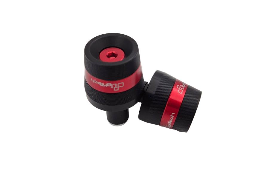 Lightech stuurgewichset KTM301 zwart-rood voor sturen met 12mm binnendiameter - zijaanzicht