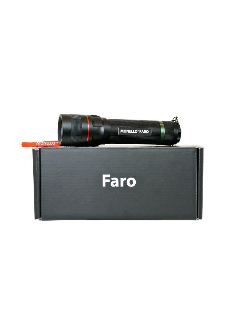 Moneello - lampe de poche LED Faro avec fonction de zoom