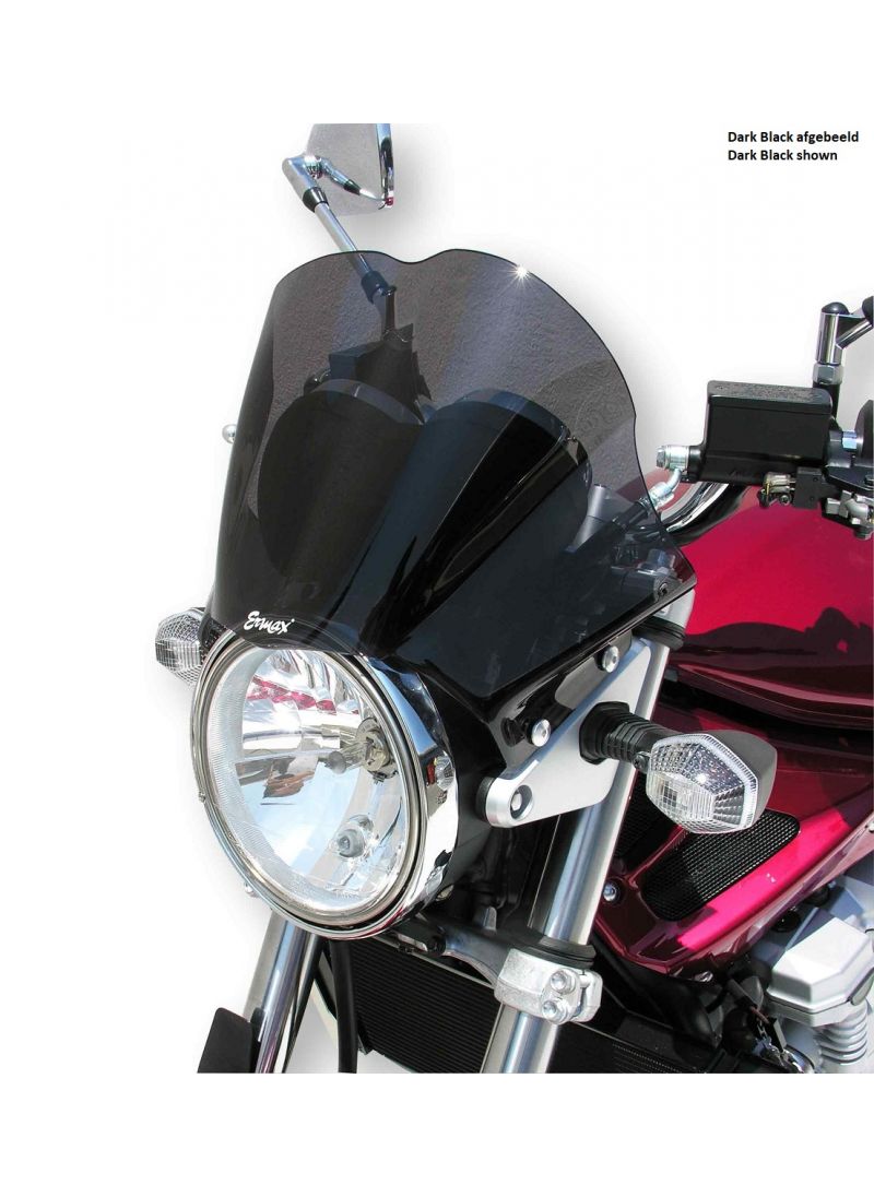 Ermax - Dommage - écran de mouche noir foncé 24cm Suzuki GSF650 Bandit 2005-2008 GSF1200 / GSF1250 2006-2009