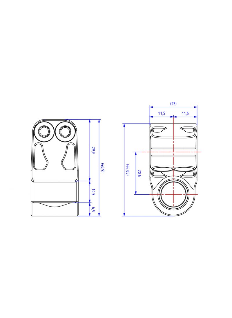 Vertical Clamp for Ohlins Steering Damper