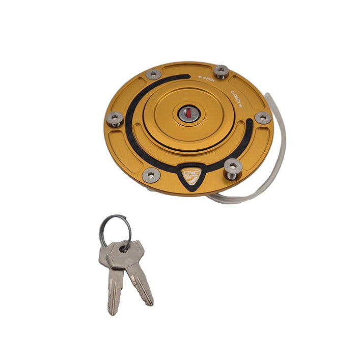 Outletdeal: tankdop CNC Racing goud - Outlet