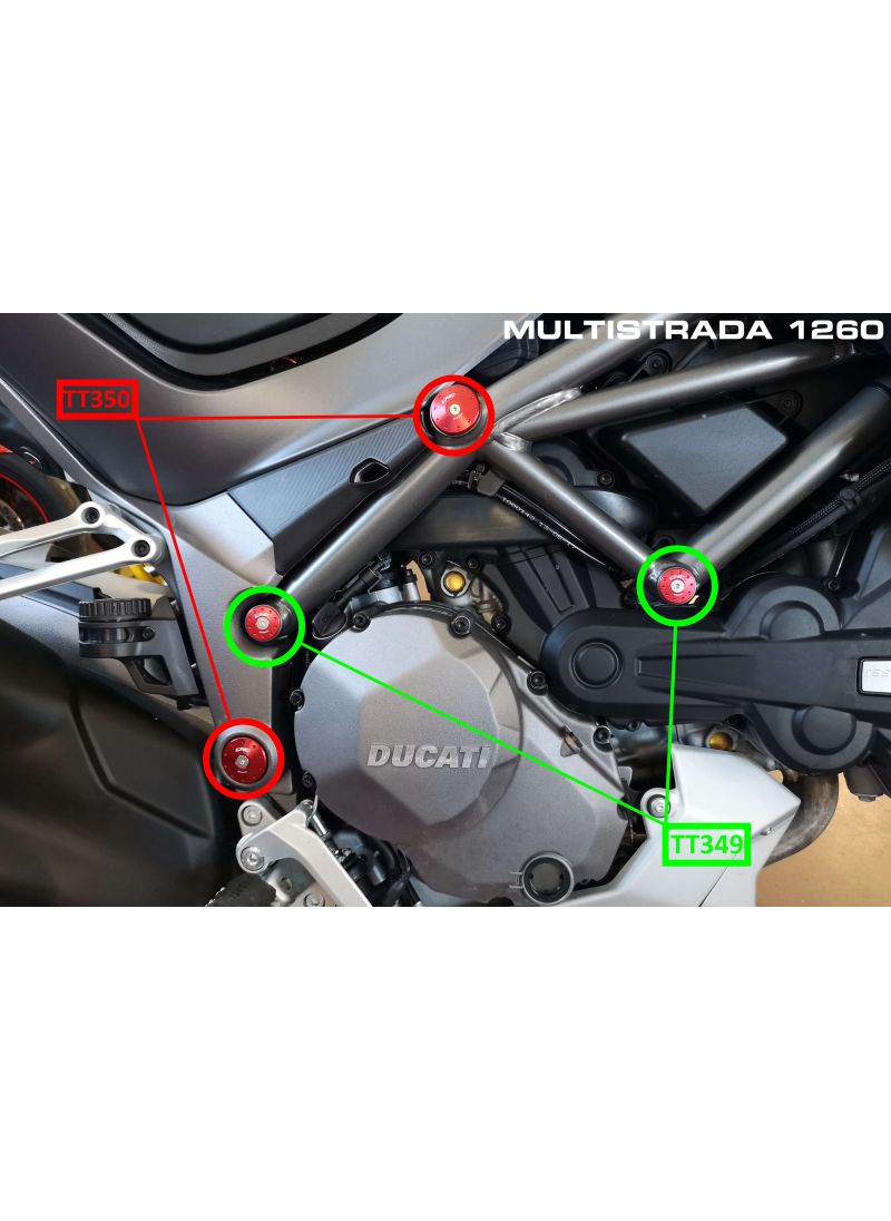 Kit Framecap pour trous plus grands ducati multistrada 950 Ducati Multistrada V2 S (2022+)