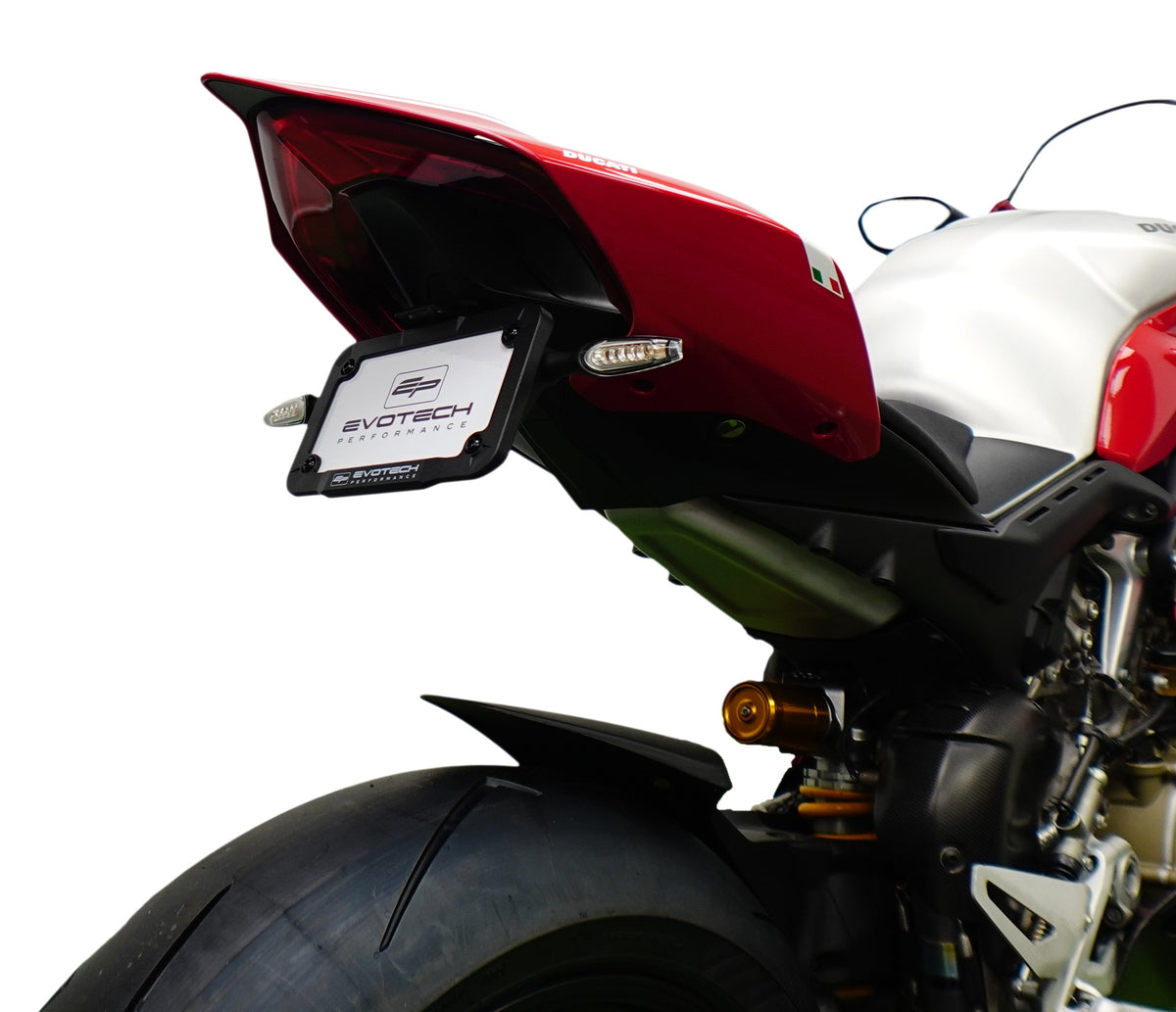 Verstelbare kentekenplaathouder incl. knipperlichten Evotech - Ducati Panigale V4 S (2018 - 2020)