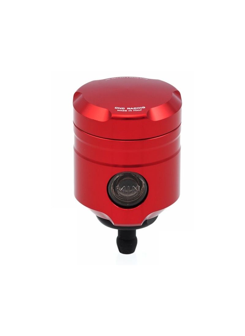 CNC Racing Brake Fluid Reservoir Red - Outlet droit