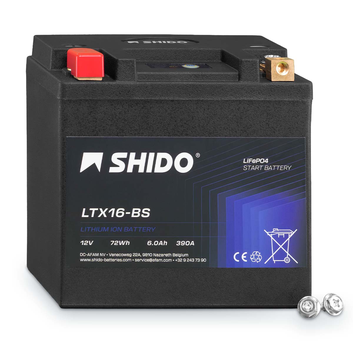 Shido LTX16-BS lithium accu Suzuki VS1400 Intruder (1987-1995)