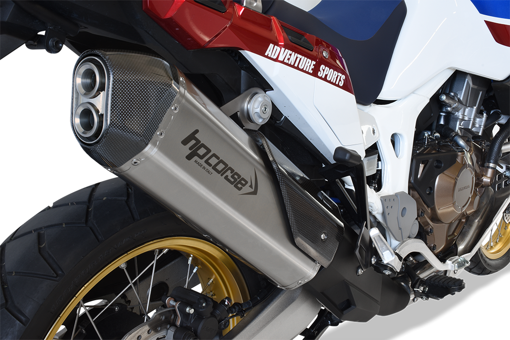 HP Corse échappement SPS Satin en carbone Honda CRF 1000 Afrique Twin 2016-2020
