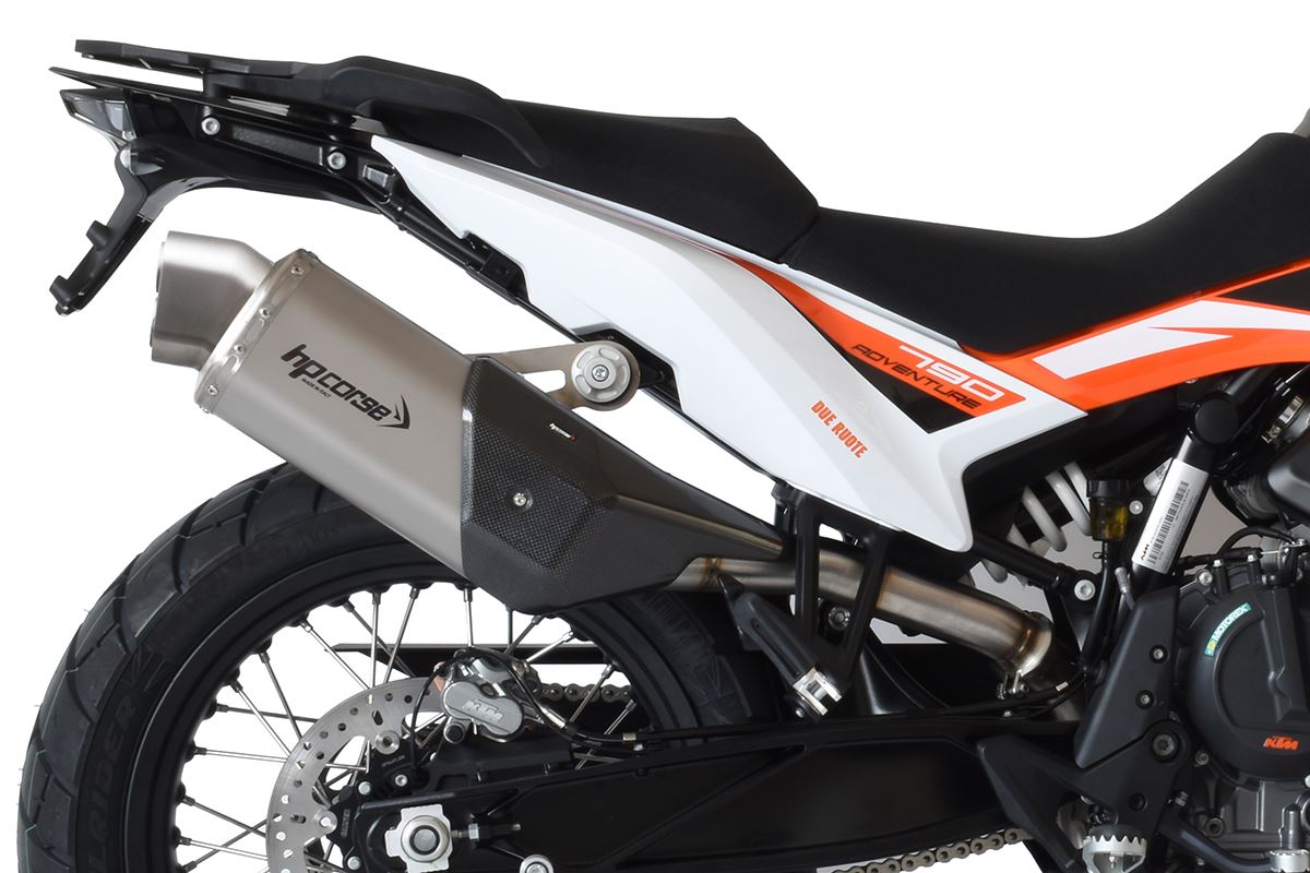 HP Corse échappement 4-Track R Short Satin KTM 790 Adventure 2019-2024