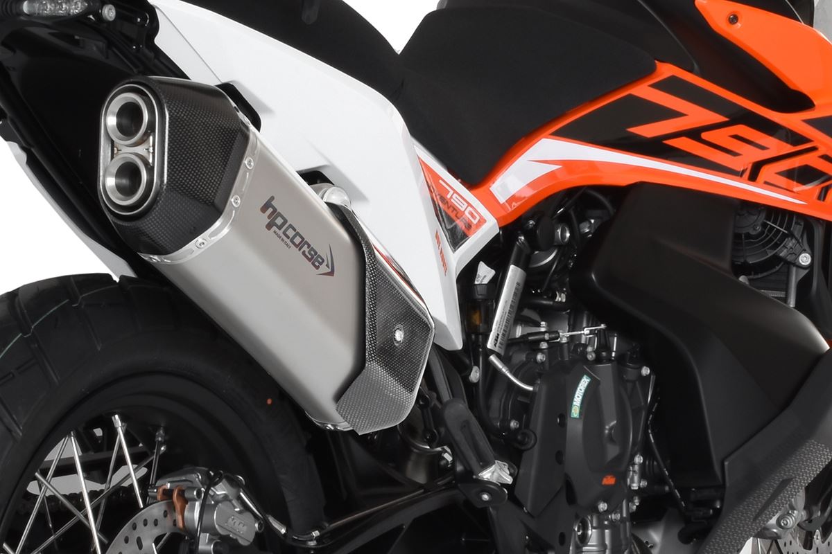 HP Corse Shappe SPS Carbon Short Titanium KTM 790 Adventure 2019-2024
