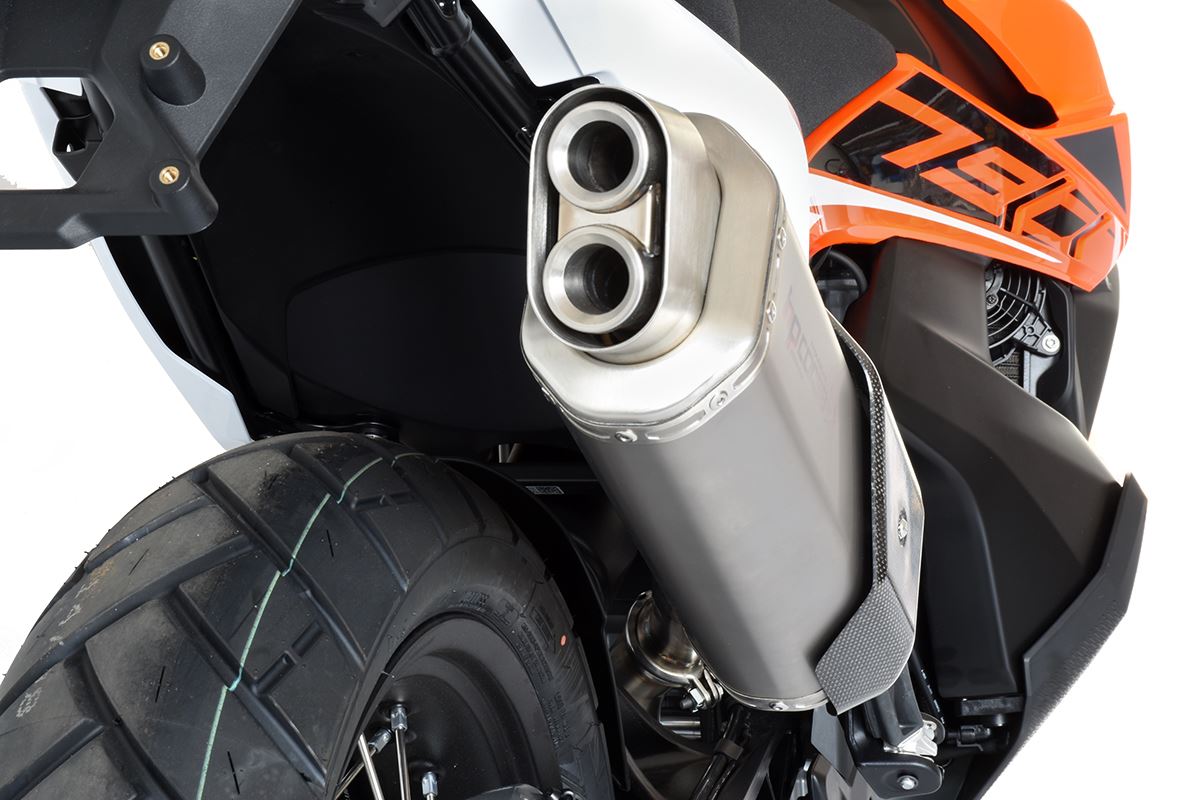 HP Corse échappement 4-Track R Short Satin KTM 790 Adventure 2019-2024