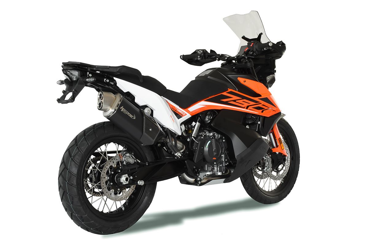 HP Corse échappement 4-Track R Short Black KTM 790 Adventure 2019-2024