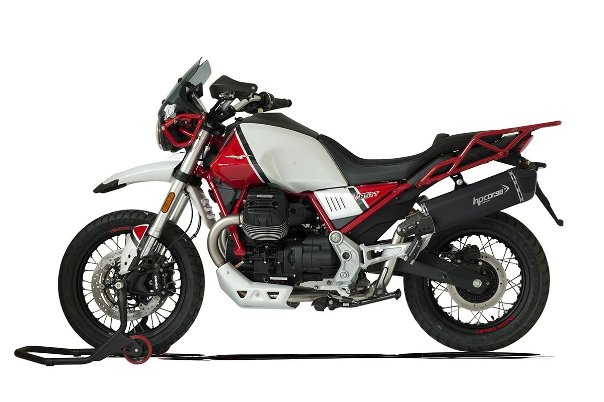 HP Corse échappement SPS Carbon Black Moto Guzzi V85 TT 2019+