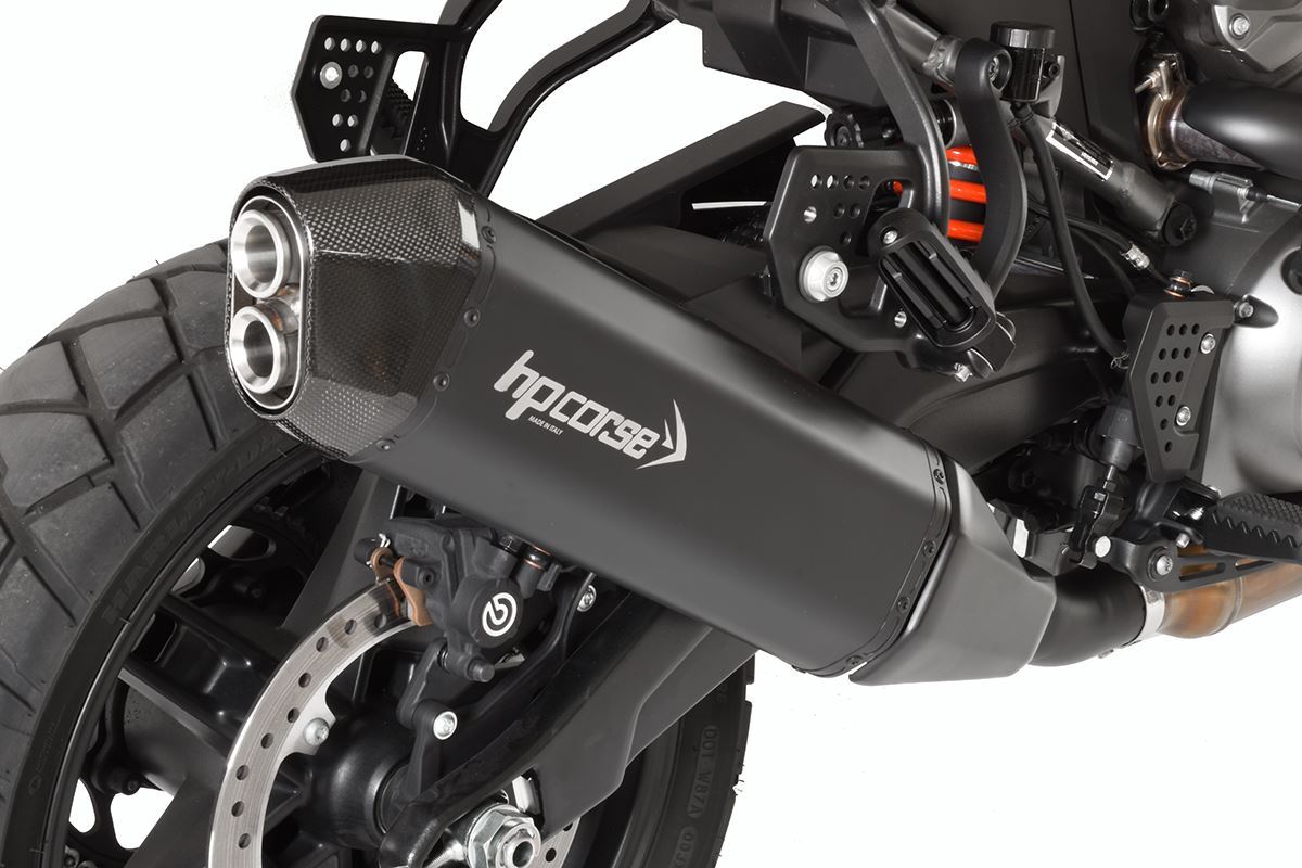 HP Corse échappement SPS en carbone noir titane Harley Davidson Pan America 1250 2021-2024
