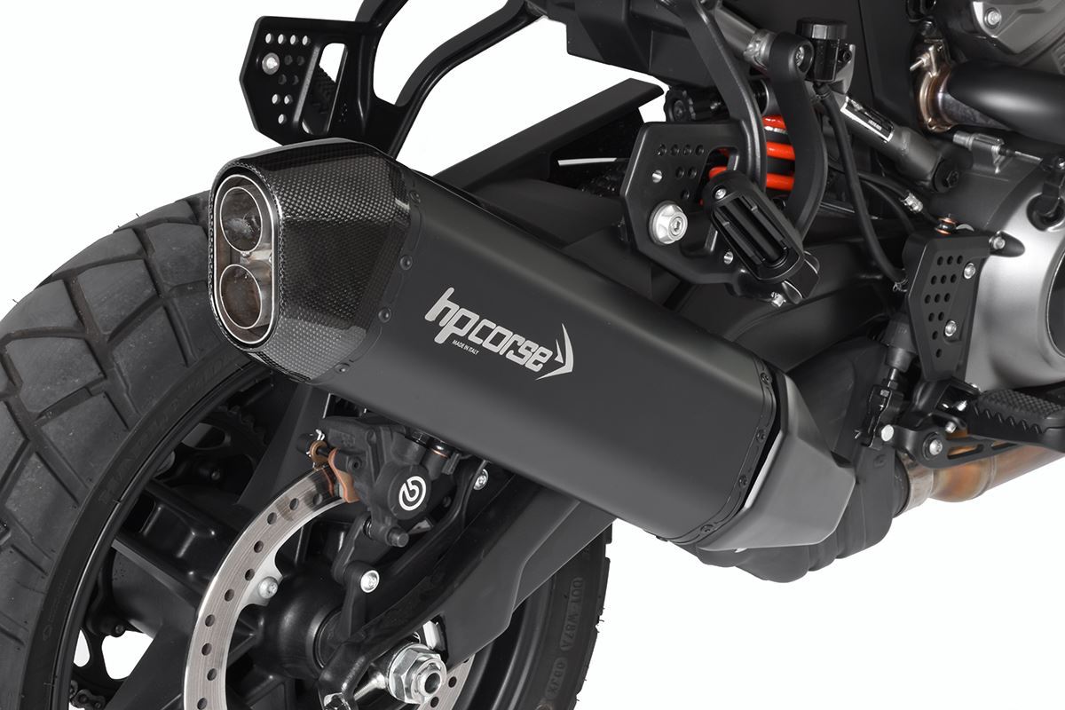HP Corse échappement SPS en carbone noir titane Harley Davidson Pan America 1250 2021-2024