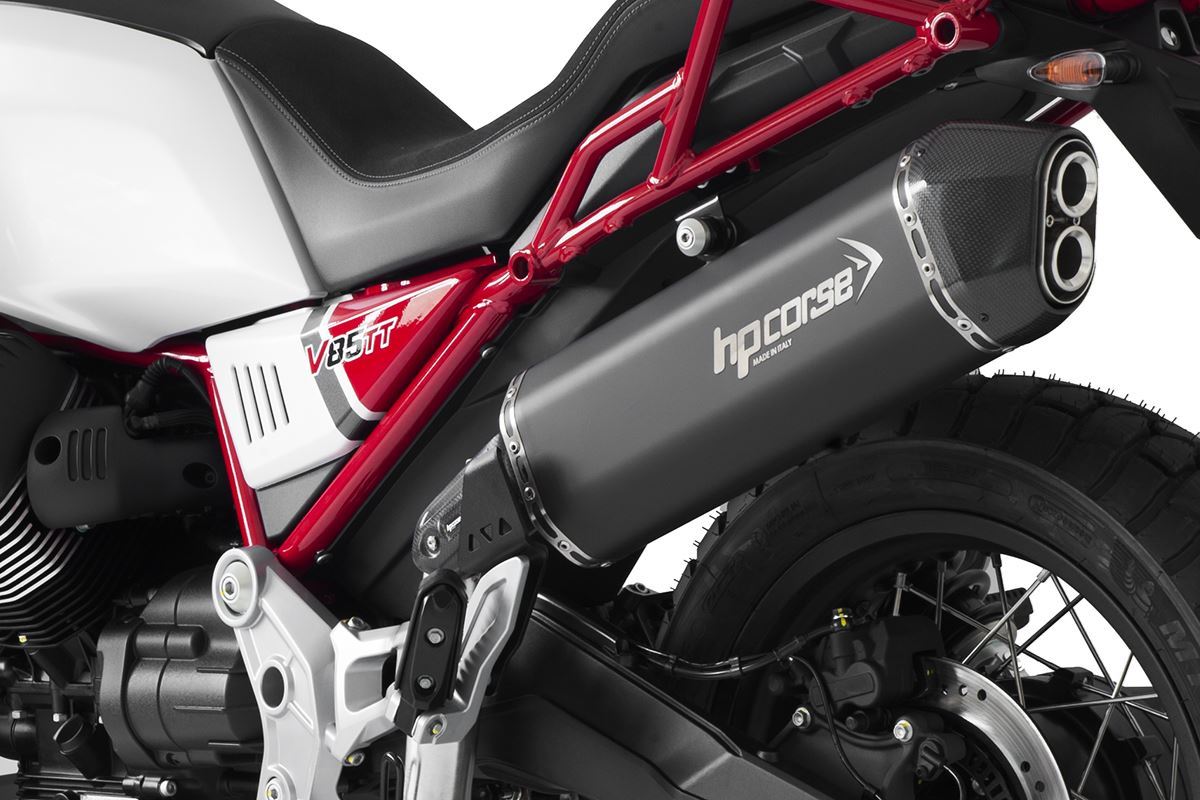 HP Corse échappement SPS Carbon Black Moto Guzzi V85 TT 2019+