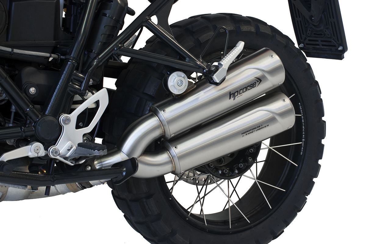HP Corse Hydroform RS 300 dubbele slip-on uitlaat Satin BMW R Nine T (2017-2020)
