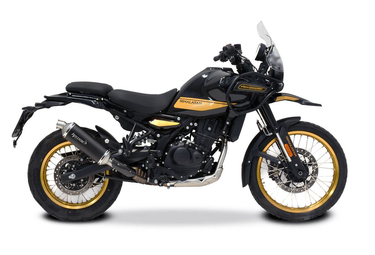 HP Corse SP-1 Short Black slip-on uitlaat Royal Enfield Himalayan 450 (2024+)