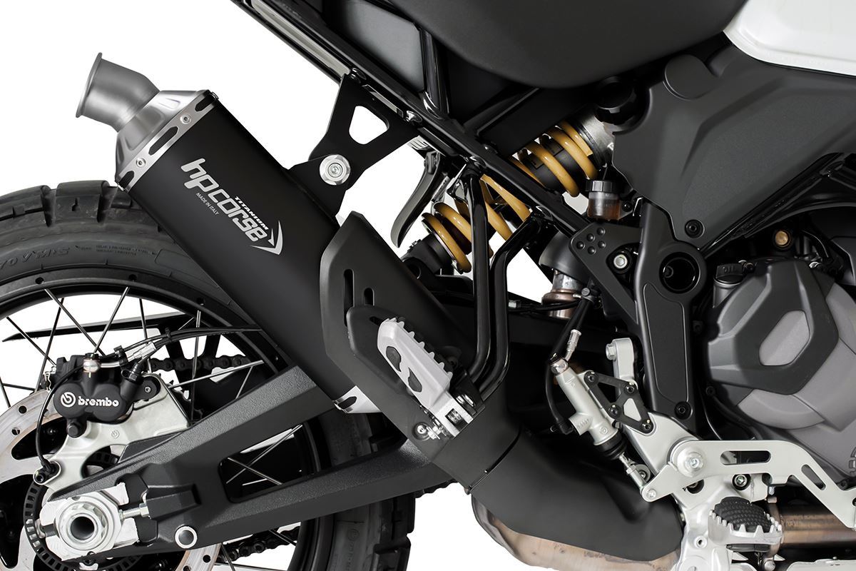 HP Corse échappement SP-1 Titane court noir (pour assemblage bas) Ducati Desertx 2022-2024