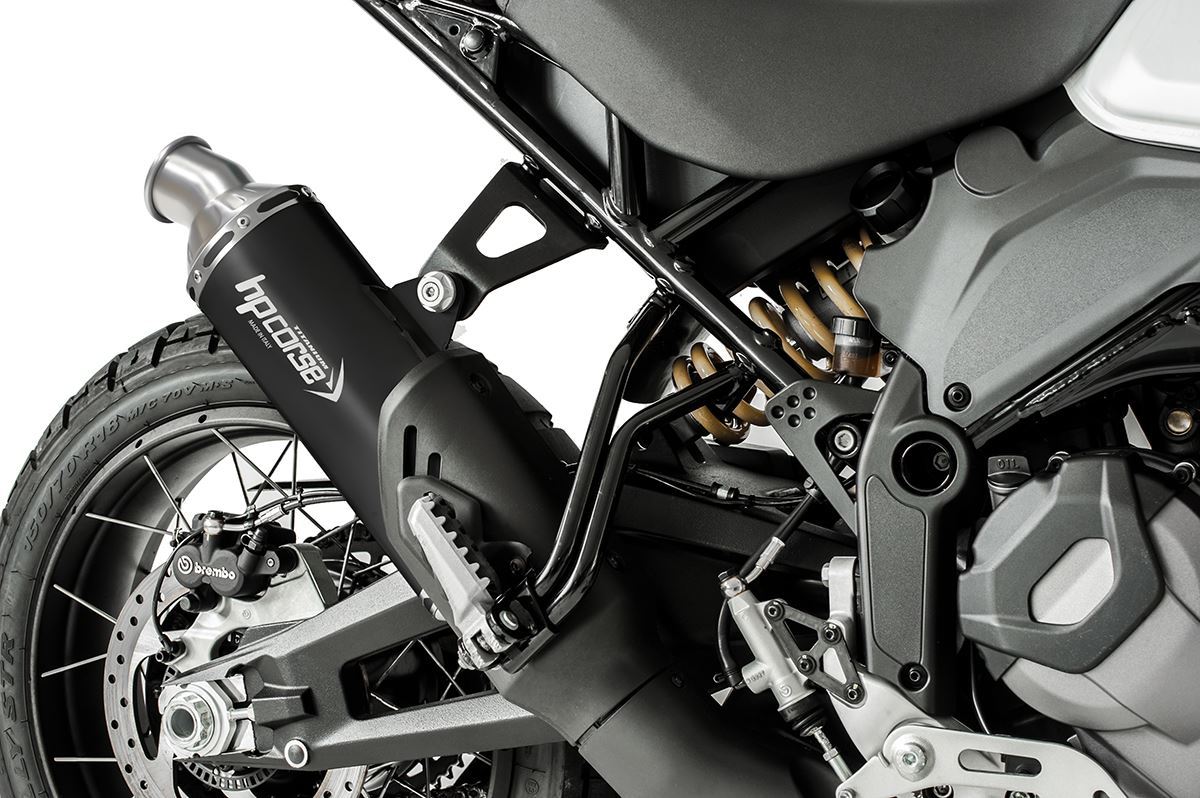 HP Corse échappement SP-1 Titane court noir (pour assemblage bas) Ducati Desertx 2022-2024