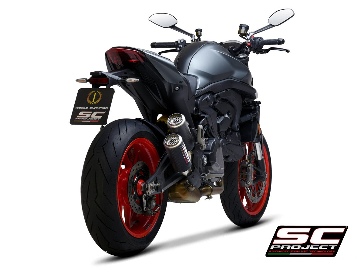 SC Project Twin CR-T T-T Échappement du carbone Ducati Monster 937 2021+