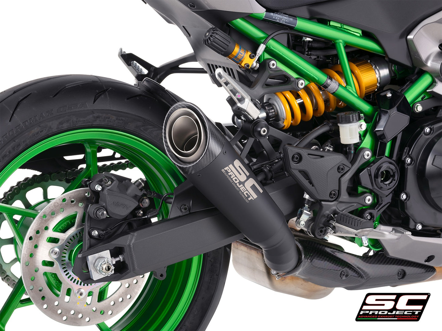SC Project S1 Matt Black slip-on uitlaat Kawasaki Z900 (2025+)