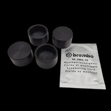 Set van 4 zuigers voor 34mm Brembo M4 remklauw - boven en onderaanzicht