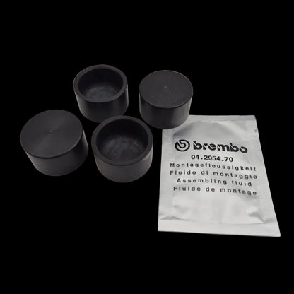 Set van 4 zuigers voor 34mm Brembo M4 remklauw - boven en onderaanzicht