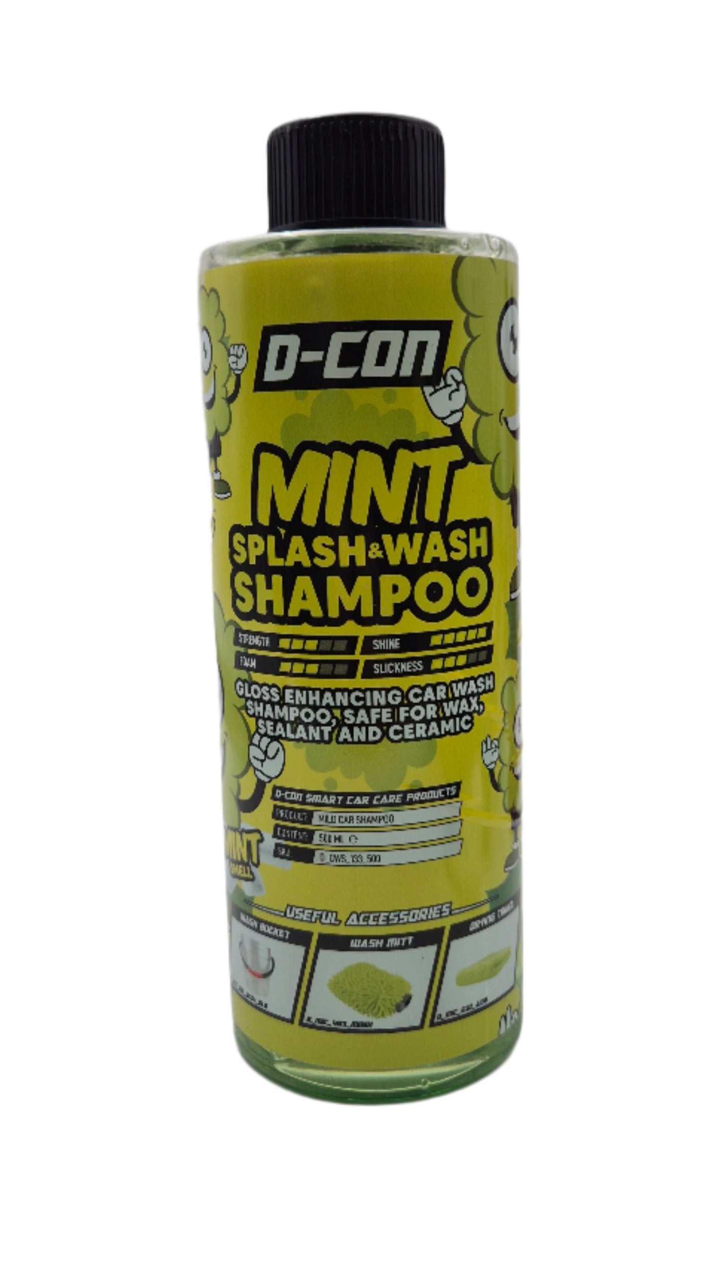 D-Con Mint Splash & Wash-Gloss-Stringeing Motor Shampooing (500 ml)