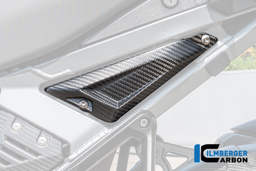 Frame driehoek-cover links achterste deel mat carbon BMW R1300GS Adventure Option 719 Karakorum (2024+)