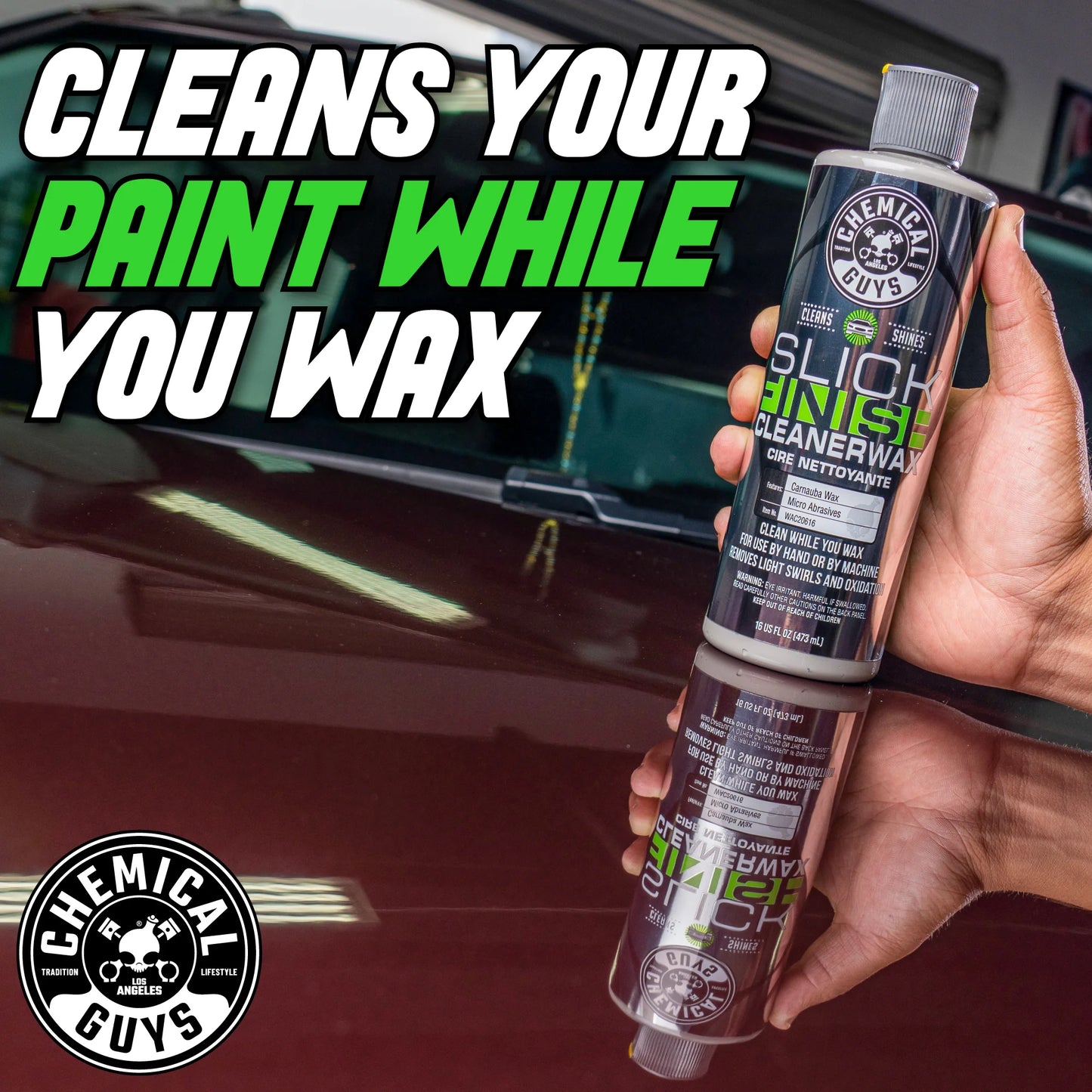 Chemical Guys Slick Finish Clean plus Cire - 473 ml