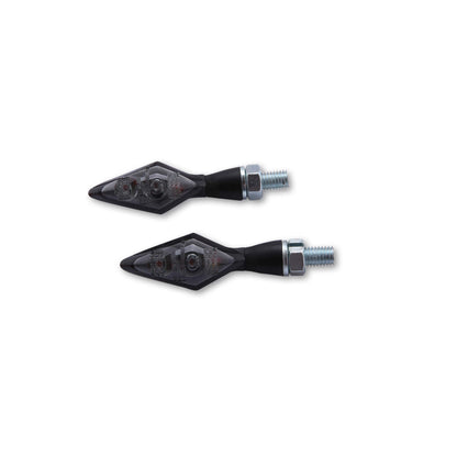 Feu arrière à LED haute, finein, braquage de signal de virage à la tête de stylo double, noir, teinté