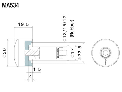 Outletdeal: Rizoma Bar Ends – Aluminium Stuurgewichten (13–18 mm, M6)