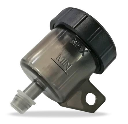 Brembo achterrem vloeistofreservoir 15ml smoke grey met rechte aansluiting universeel