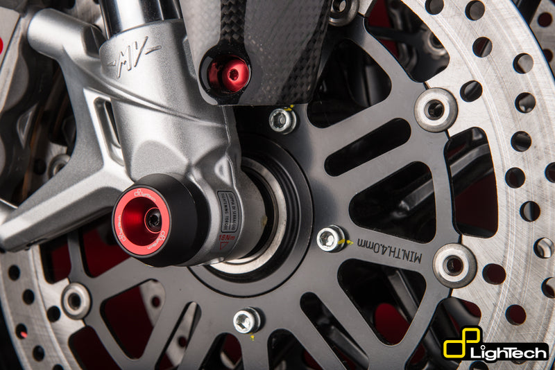 Le curseur d'essieu avant LightEch et le monstre Ducati Red Ducati 821