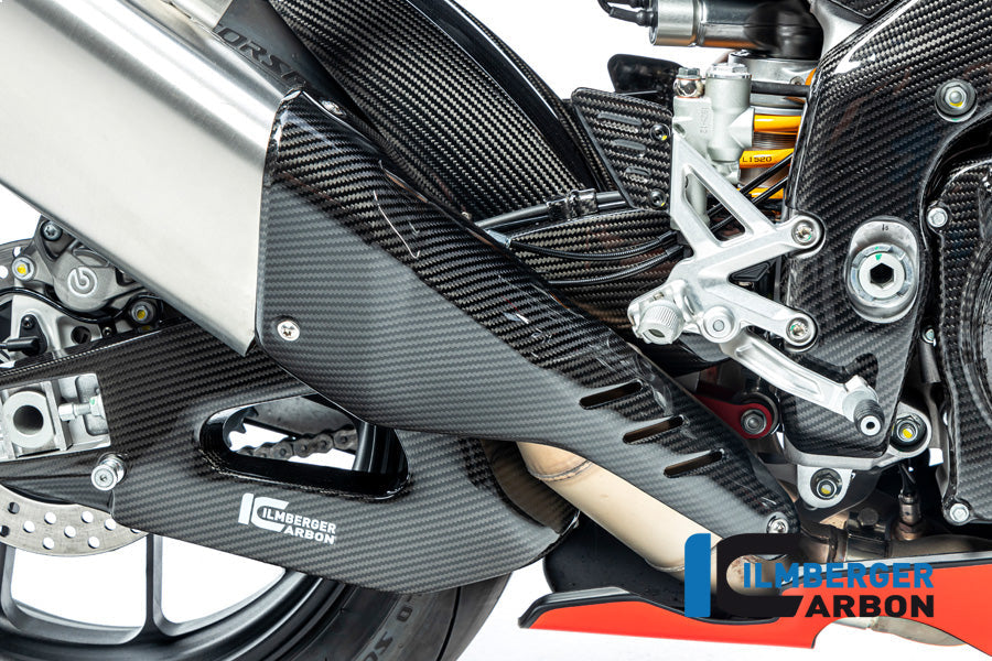 Uitlaathitteschild glanzend carbon carbon Aprilia RSV4 Factory (2025+)