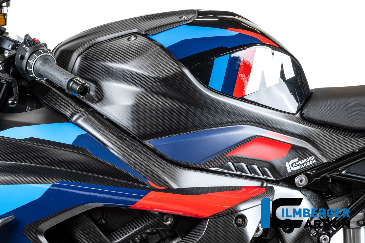 Tank zijpaneel links compleet mat carbon BMW M 1000 RR Street (2021-2022)