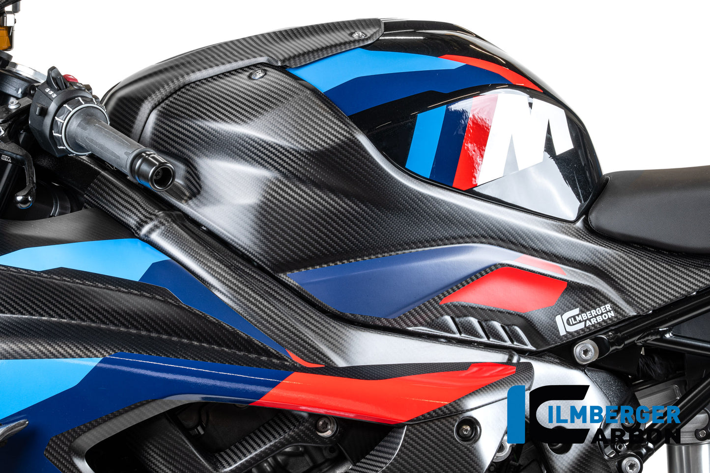 Tank zijpaneel links compleet mat carbon BMW M 1000 RR Street (2025+)