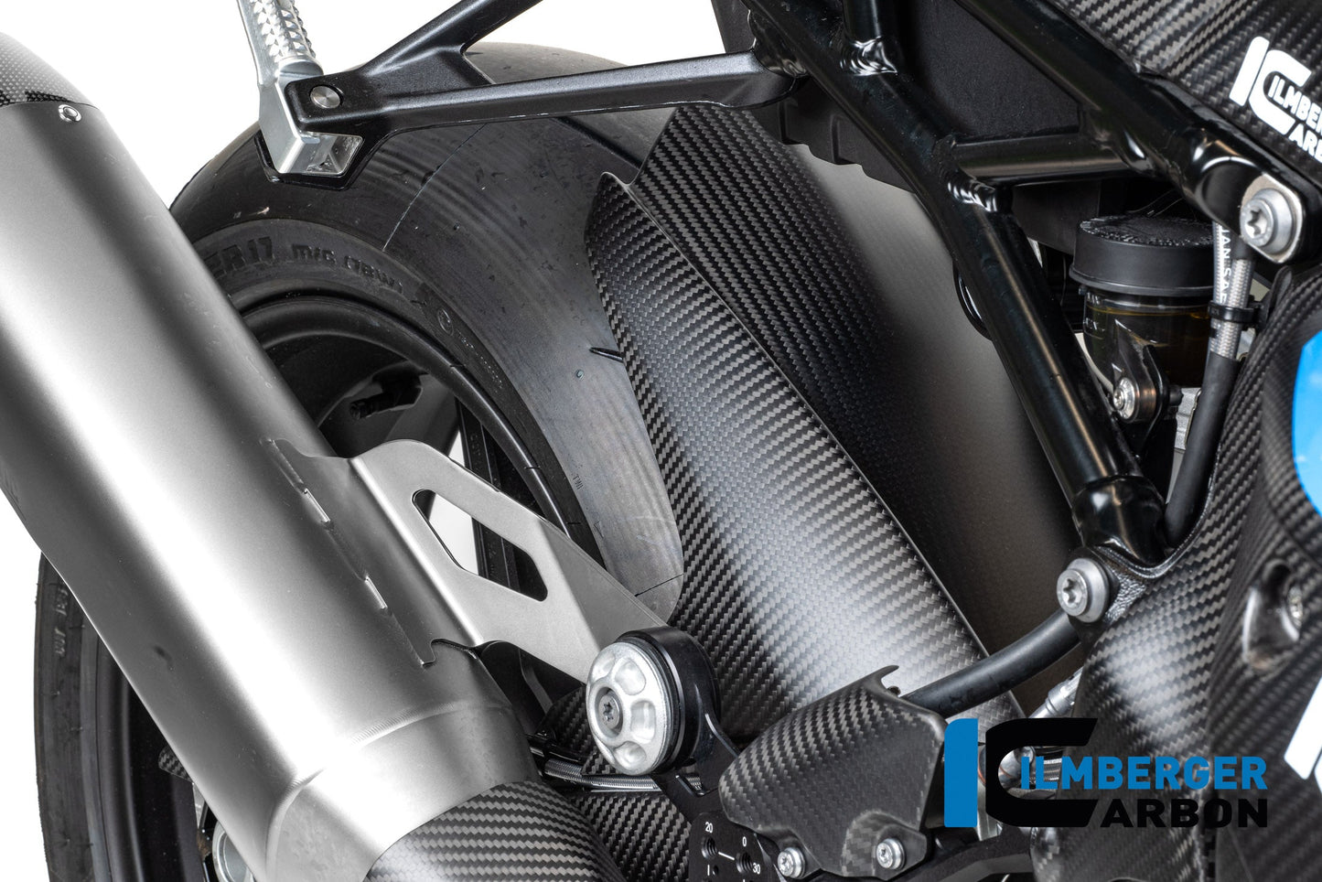 Achterspatbord (hugger) incl. kettingbeschermer mat carbon BMW S 1000 R (2025+)