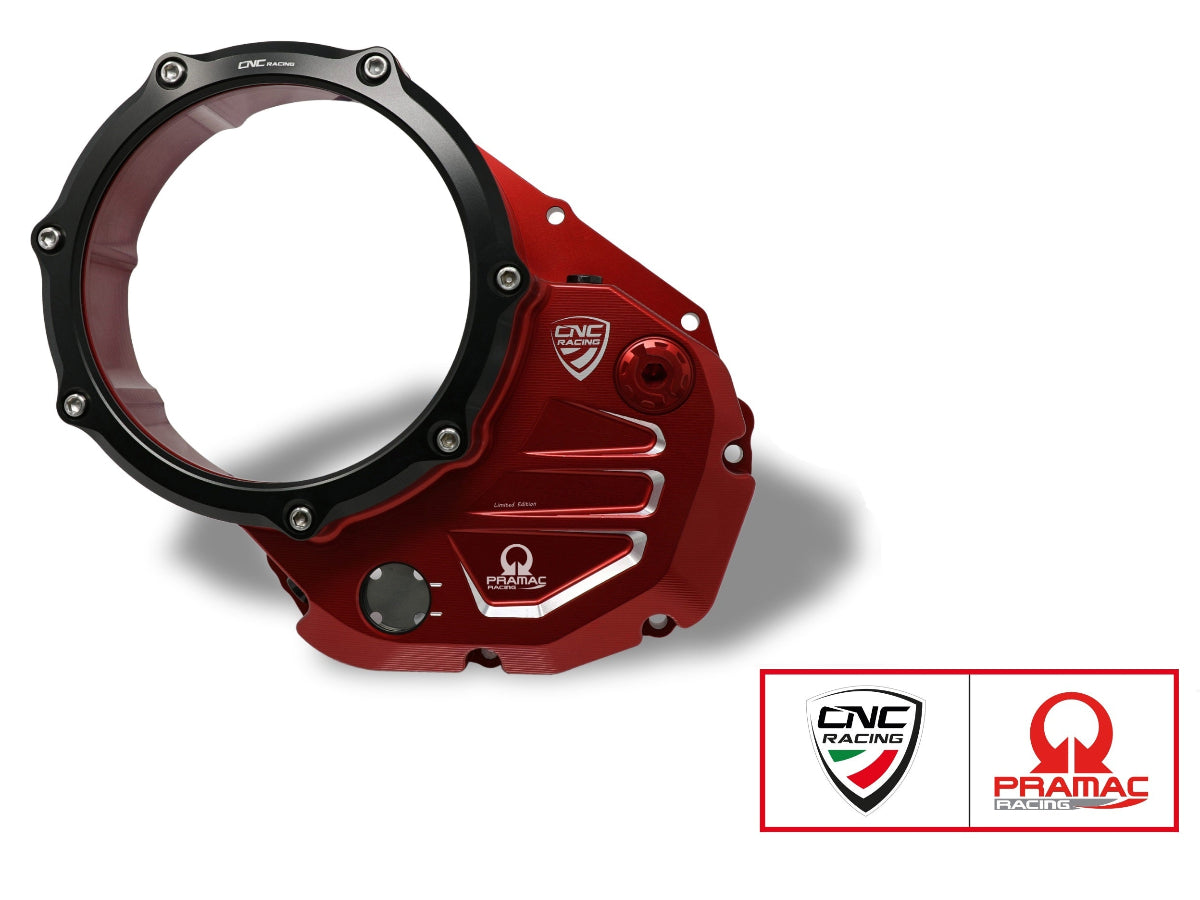 Koppelingsdeksel met open venster Pramac Racing Edition Ducati Monster 821 (2013-2017) rood-zwart