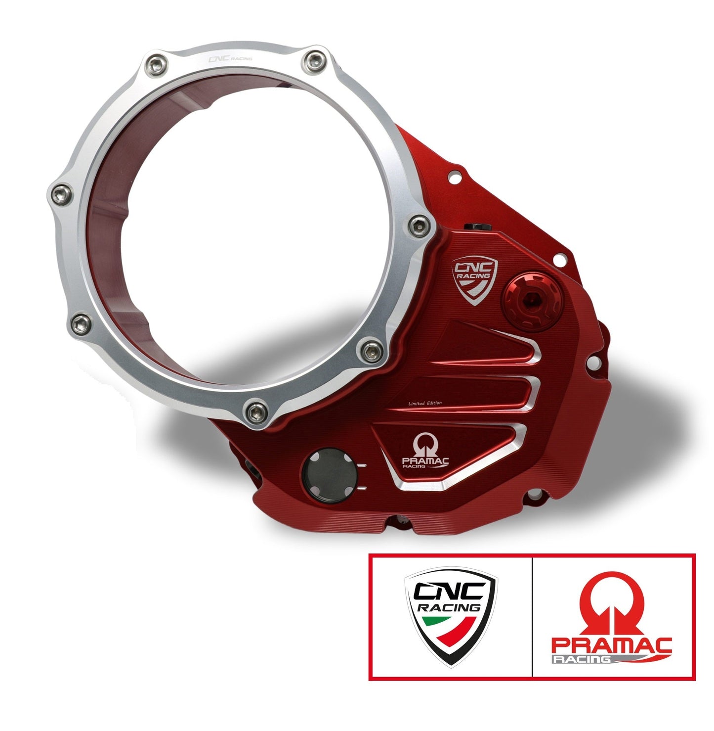 Koppelingsdeksel met open venster Pramac Racing Edition Ducati Hyperstrada 821 (2013-2015) rood-zilver