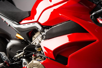 Lightch Carbon Small Panels sous le réservoir (2 pcs.) (Brillant) Ducati Panigale V4 S (2018-2024)