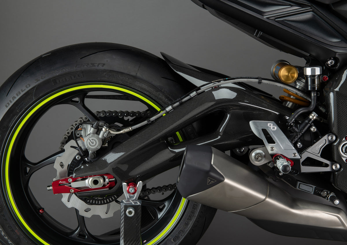 Achterbrug cover set (2 st.) glanzend carbon Triumph Street Triple 765 RS (2017-2019)