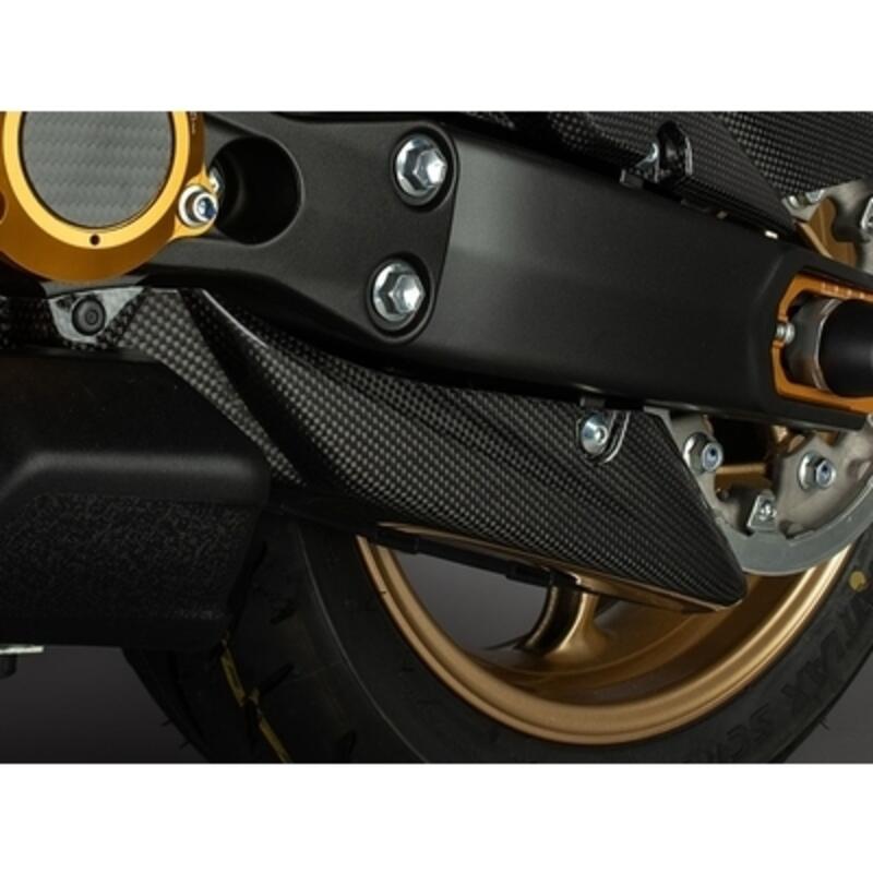 Couvercle de courroie de distribution Lightch Carbon Lower (brillant) Yamaha T-MAX 530 (2017-2020)