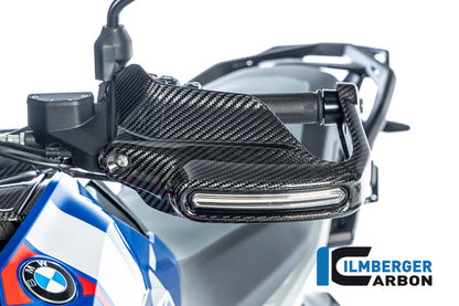 Handkap handbeschermer Hoog met Knipperlicht links glanzend carbon BMW R1300GS Triple Black 2023+