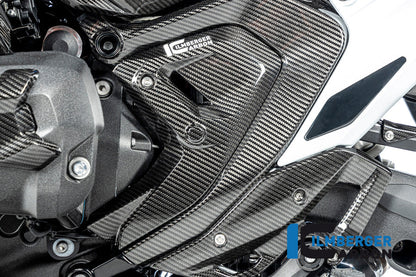 Driehoekige Frame cover links glanzend carbon BMW R1300GS Triple Black 2023+