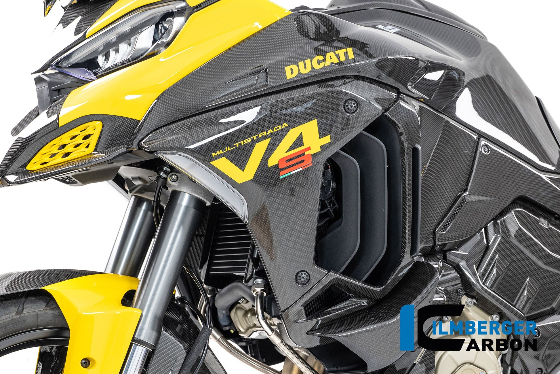 Linker radiator zijpaneel glanzend carbon Ducati Multistrada V4RS (2024)